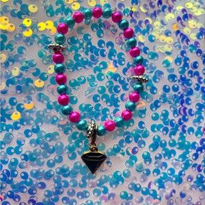 Pink & Blue Handmade Children’s Bracelet